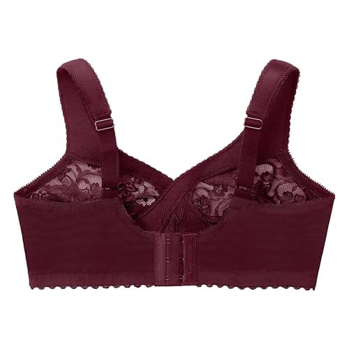 Glamorise Full Figure Plus Size MagicLift Original Support Bra Wirefree #1000 Burgundy - Image 4
