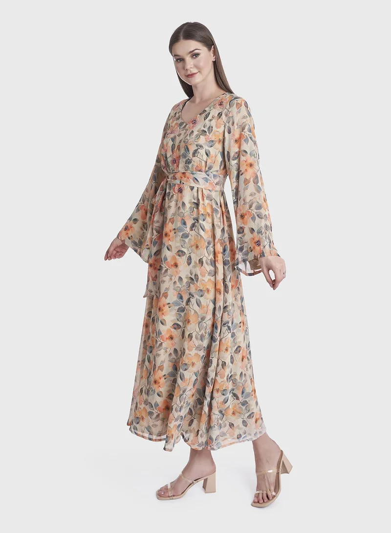 كشخة Floral Print Dress