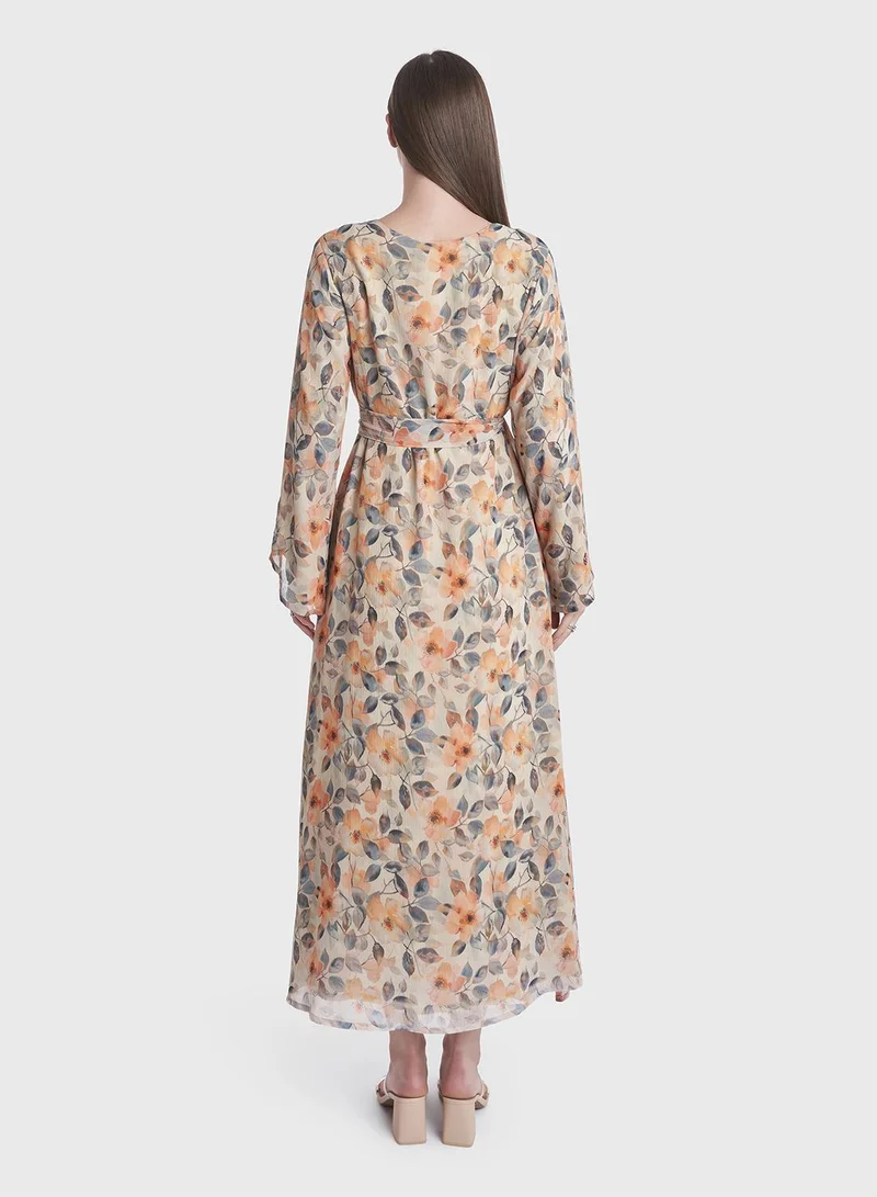 كشخة Floral Print Dress