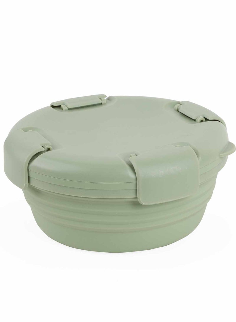 Prickly Pear Buddha Bowl Green Silicone, Collapsible Lunchbox, 1100ml  - Image 1
