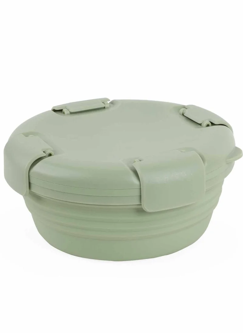 Prickly Pear Buddha Bowl Green Silicone, Collapsible Lunchbox, 1100ml