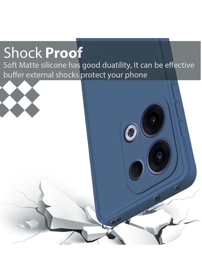 Houmt OPPO Reno 13 5G Case Cover Liquid Silicone Matte Finish Back Cover Inner Fabric Lining with Camera Protection Case for OPPO Reno 13 6.5-inch - Image 3