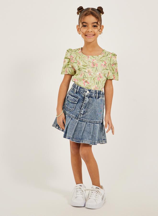 Styli All-Over Floral Print Puff Sleeve Top - Image 2