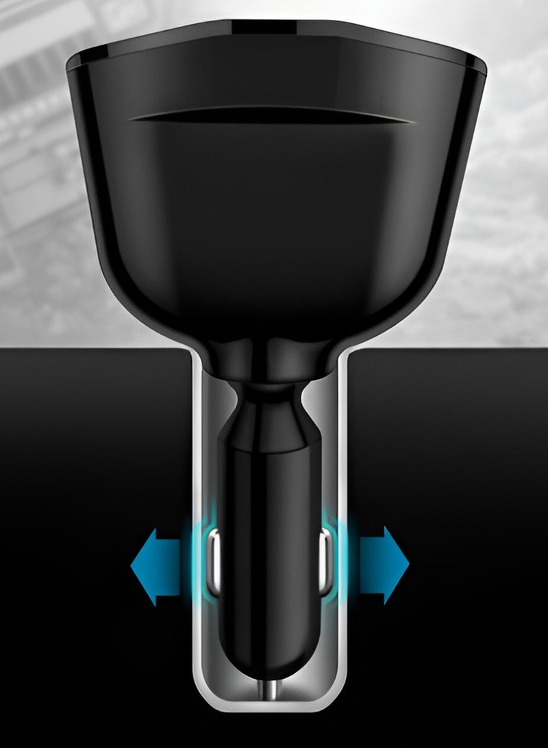 AROAQ Dual-head Cigarette Lighter USB, Car Charger With Dual USB Qc 3.0 Cigarette Lighter With Voltage Display, Ultra-fast Charging Car Cigarette Lighter Plug, (QC3.0-2.4A dual A) - Image 4