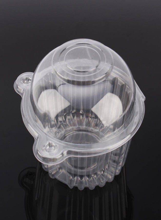 Wakects 100 Pcs Fruit Box, Clear Plastic Fruit Holder Cupcake Box Snack Container Dome Box for Home Kitchen Dining Room - Image 5