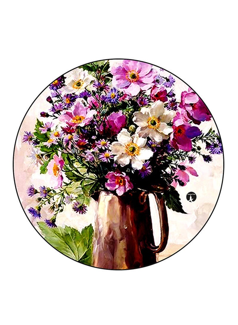 Flowers Printed Mouse Pad  Multicolour