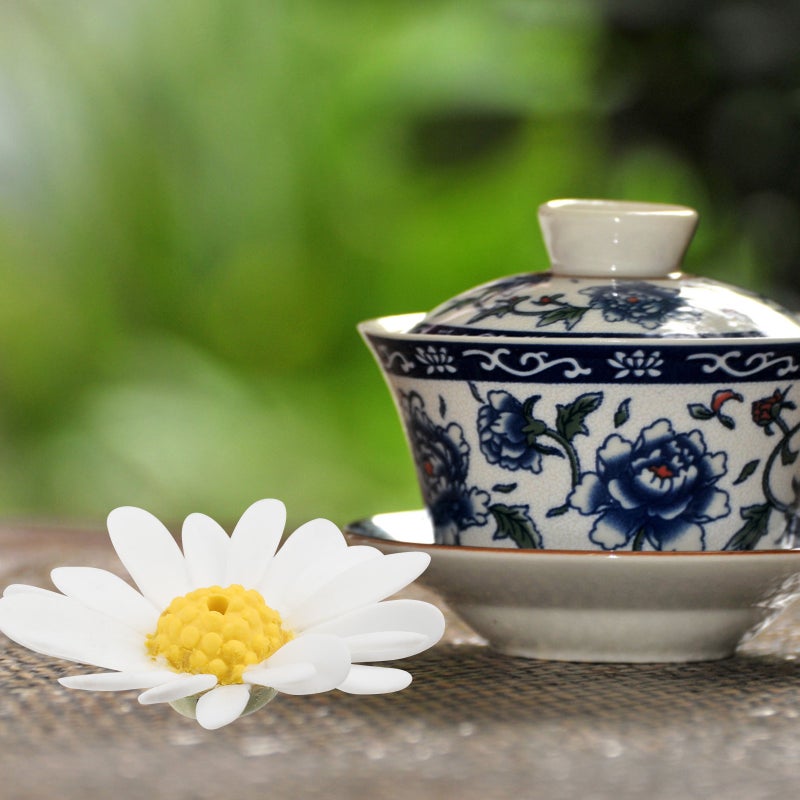 1Pc Ceramic Incense Holder Incense Plate Daisy Flower Incense Holder (White) - Image 4
