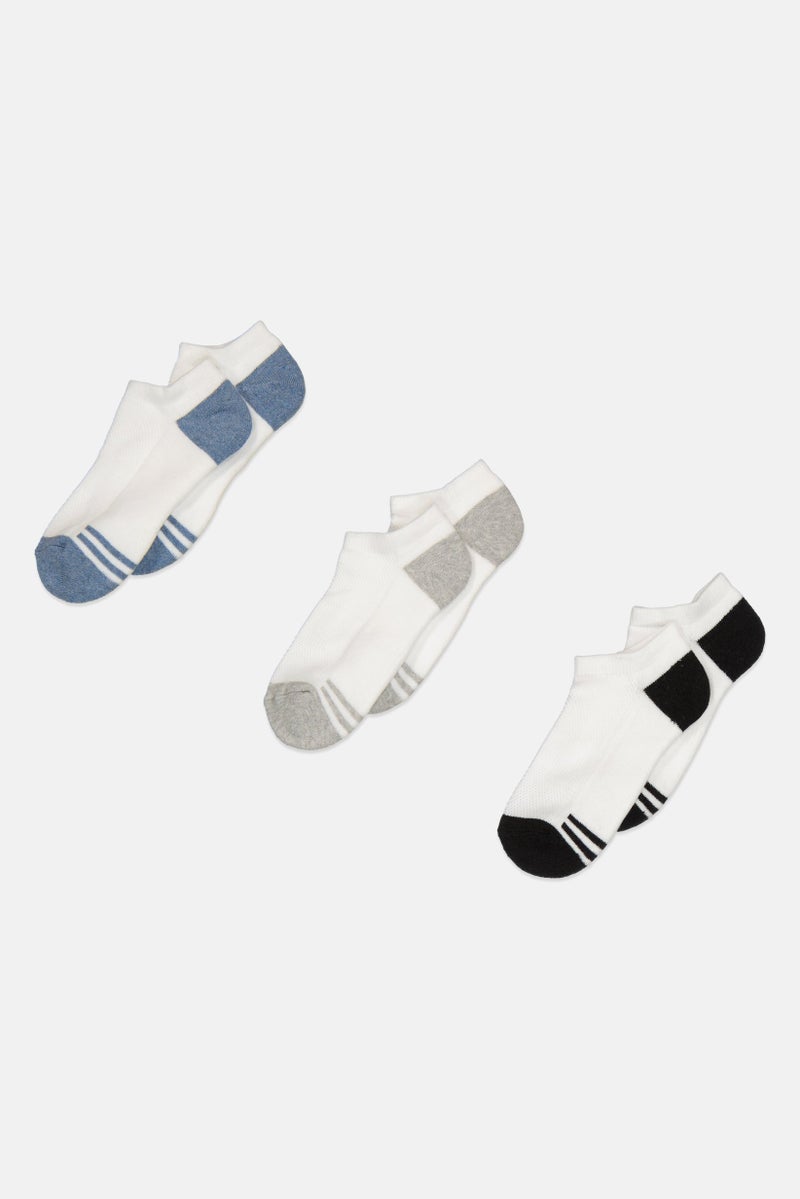 RBX Kids Boy 3 Pairs Outdoor Ankle Socks, White Combo  - Image 1