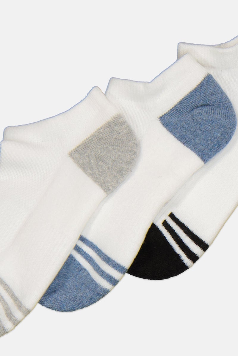 RBX Kids Boy 3 Pairs Outdoor Ankle Socks, White Combo  - Image 2