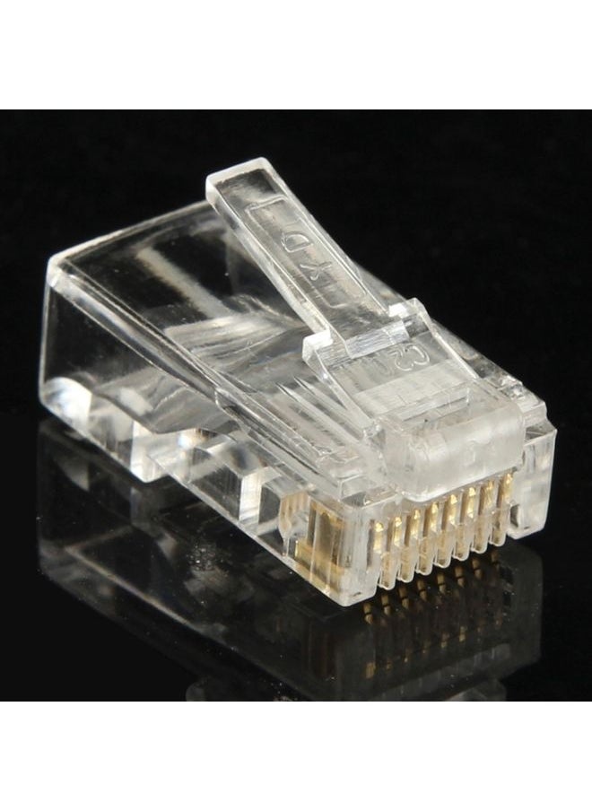 BURAQ 100pcs /Pack High-Performance RJ45 Connector Modular Plug, Gold: 3u 3 Feet  - Image 1