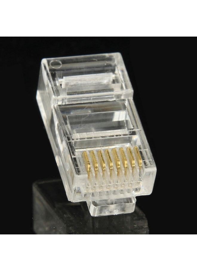 BURAQ 100pcs /Pack High-Performance RJ45 Connector Modular Plug, Gold: 3u 3 Feet  - Image 3