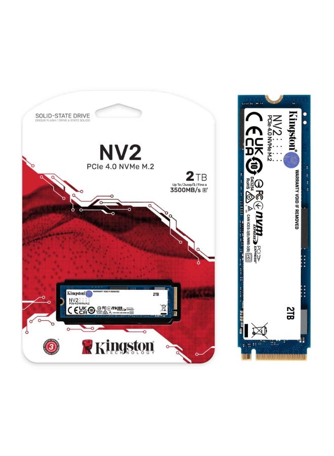 Kingston NV2 2TB M.2 2280 NVMe Internal SSD | PCIe 4.0 Gen 4x4 | Up to 3500 MB/s - SNV2S/2000G - Image 1