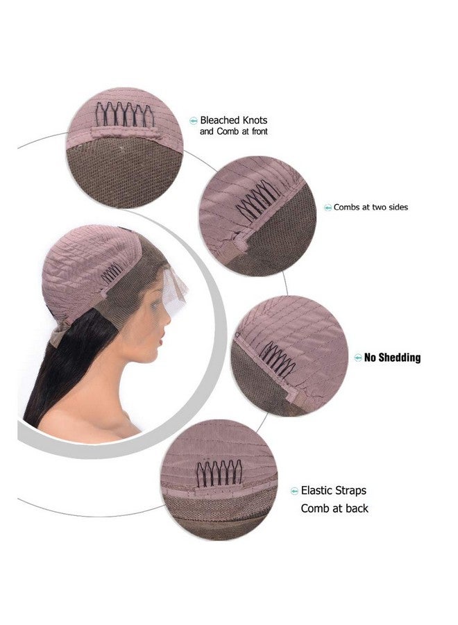 Choshim Hair Bob Short Curly Lace Front Wig Pixie Cut with Baby Hair Remy Human Hair Water Wave Bob Lace Wig Pre Plucked for Black Women 8-14" Natural Color 150% Density (8 Inches, 13x4 Size) - Image 4