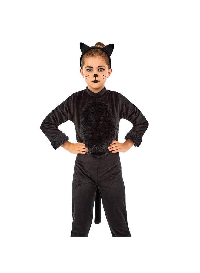 fun shack fun shack Black Cat Costume For Girls - Kids Black Cat Halloween Outfit - Cute Black Cat Dress Up Costume for Girls, Medium  - Image 2
