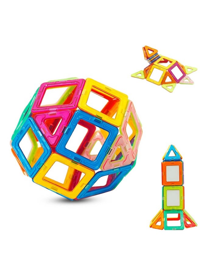 Toyshine Toyshine Plastic Magnetic Tiles Building Blocks Construction Set Educational Stacking Toys (20 Pieces, Multicolour)  - Image 1