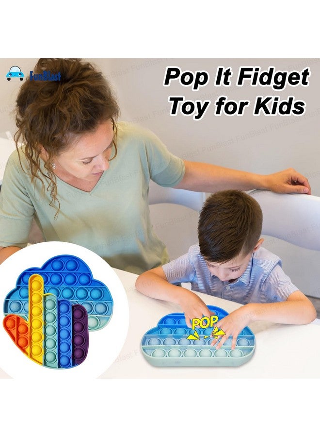 FunBlast Pop It - Popit Game, Poppet for Kids, Pop It Toy, Pop It Toys for Kids, Pop It Fidget Toy, Pop It Big, Pop It for Girls, Pop It for Boys, Stress Relief Toys (Pack of 2 Pcs) - Image 5
