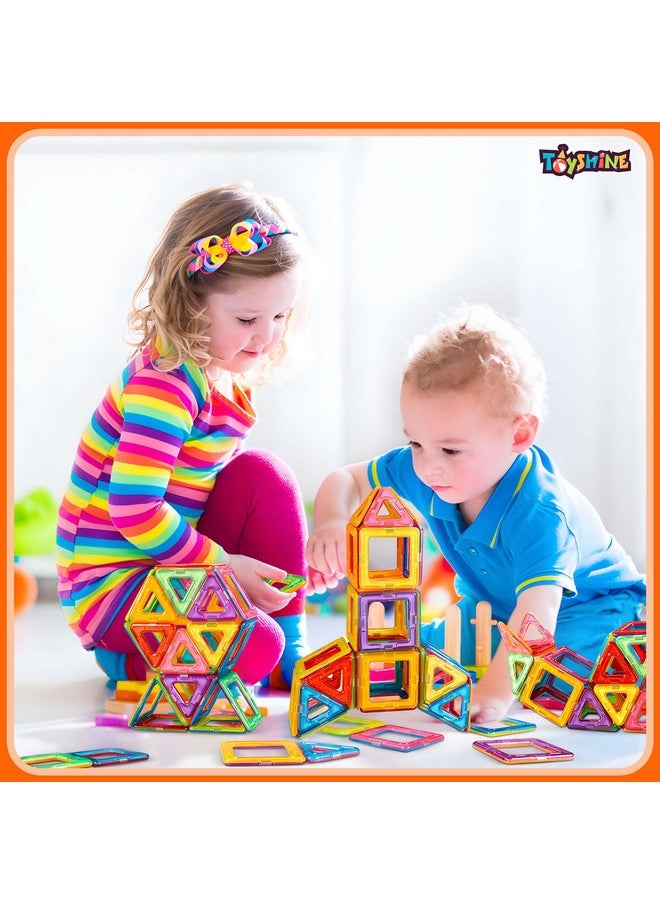 Toyshine Toyshine Plastic Magnetic Tiles Building Blocks Construction Set Educational Stacking Toys (20 Pieces, Multicolour)  - Image 5