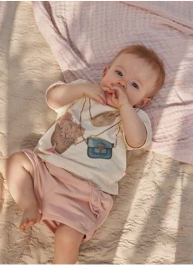 Dirkje girls set - T-shirt ss loose fit & Trousers - Image 1