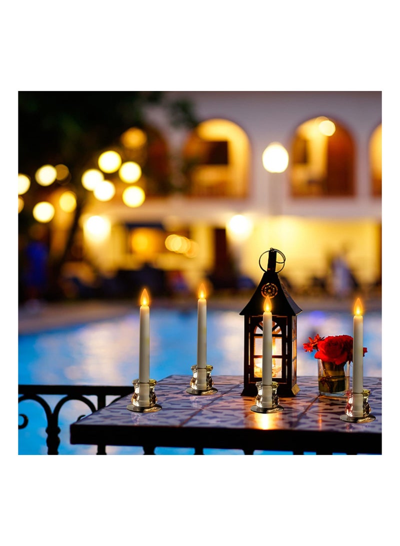 Excefore حاملات شموع زجاجية شفافة 2 قطعة لشمع السعادة، زخارف زفاف، طاولة، نافذة، عطلة، مطعم تناسب الشموع بحجم 1/2" 2/3" 3/4" 4/5" 7/8" - Image 2