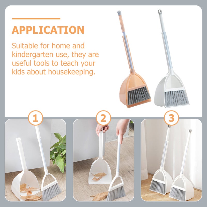 4Pcs Kids Small Broom Dustpan Children Housekeeping Learning Training Tools - Image 5