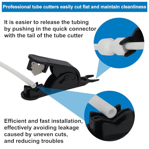 YUHX Refrigerator Water Line Kit Connection and 1/4 Compression Ice Maker Installation Kit,1/4" OD Tubing with Quick Connect for Fridge IceMaker Reverse Osmosis RO Systems Water Filters Faucet 25ft - Image 5