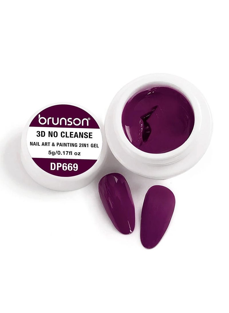 brunson Gel Paint 5g French Ombre nail art Soak off UV LED Gel Polish for Manicure Pedicure Long Lasting 3D No Cleanse Nail Art 2in1 Gel Creamy Painting Gel for 3d sculpture Good Self Leveling Rich Pigment - Image 1