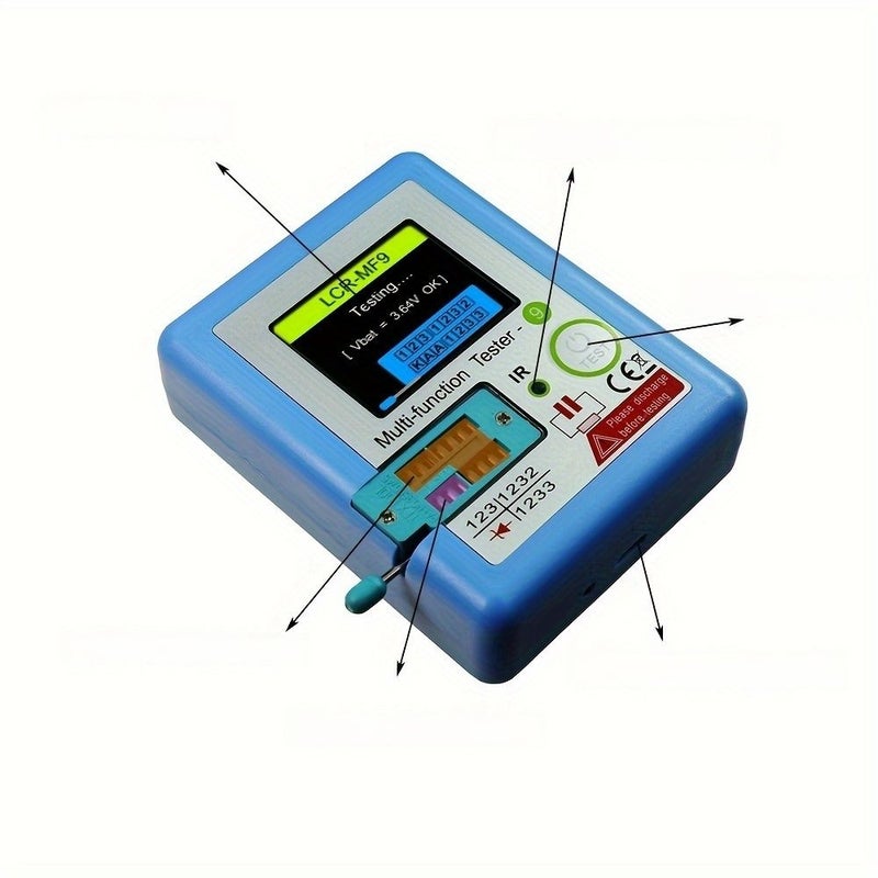LCR MF9 اختبار الترانزستور أزرق بشاشة TFT LCD مقاس 1.8 بوصة متعدد القياسات - Image 1