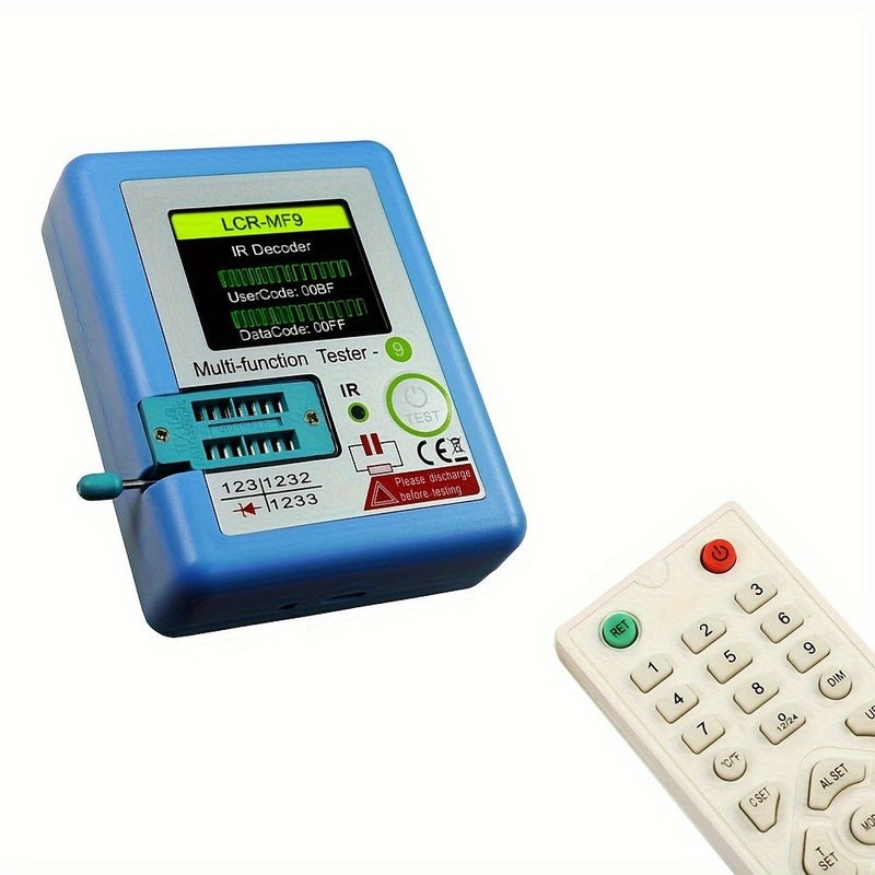 LCR MF9 اختبار الترانزستور أزرق بشاشة TFT LCD مقاس 1.8 بوصة متعدد القياسات - Image 2