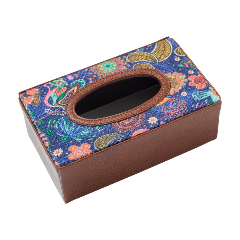 Mona B Recycled Polyester Tissue Box Holder | Rectangular Napkin Holder | Tissue Paper Case Dispenser | Facial Tissue Holder for Home Office Car (TBC-111) - Image 2