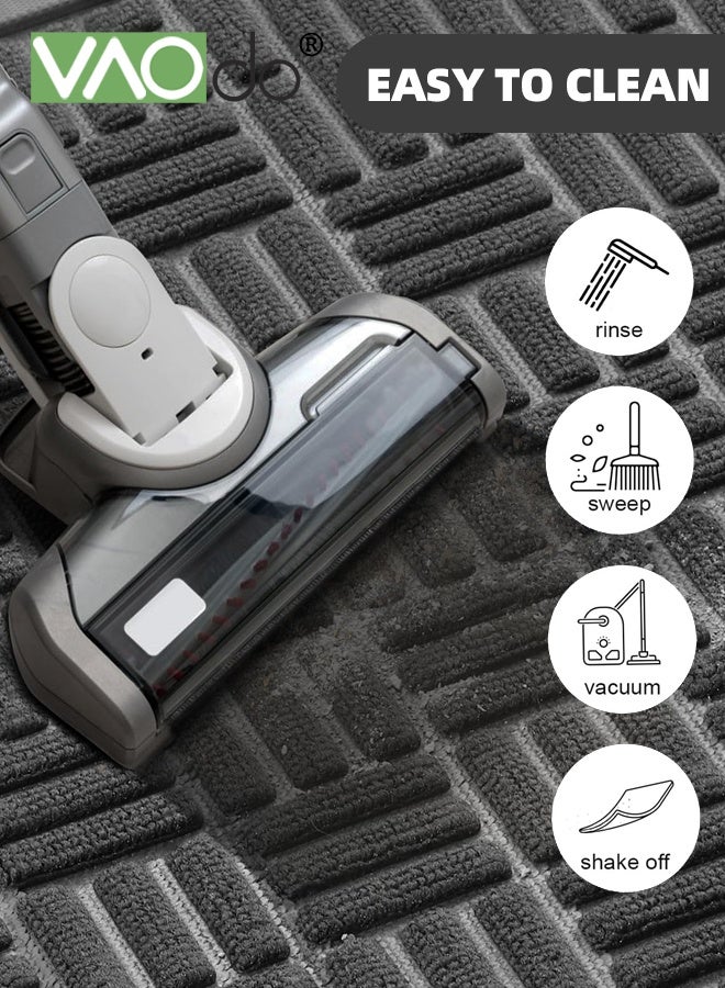 VAOdo Front Door Mat, Heavy Duty Durable Welcome Mat for Outdoor Indoor, Dirt Trapper Waterproof Super Absorbent Door Mat, Anti-Slip Trapping Rugs for Entryway Outside Patio Porch - Image 4