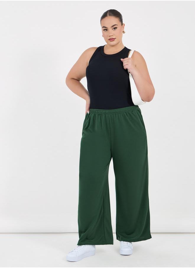 Styli Plus Size Wide Leg Joggers  - Image 1