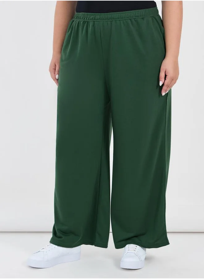 Styli Plus Size Wide Leg Joggers