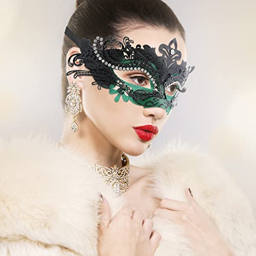 Coddsmz Couple Masquerade Mask Set Venetian Party Mardi Gras Halloween Costume Fancy Dress Mask for Women Men - Image 2
