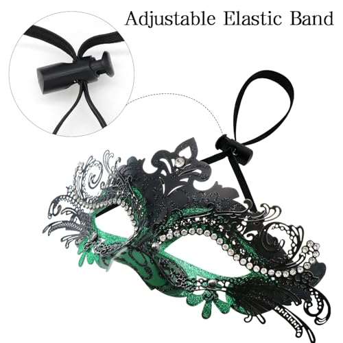 Coddsmz Couple Masquerade Mask Set Venetian Party Mardi Gras Halloween Costume Fancy Dress Mask for Women Men - Image 4