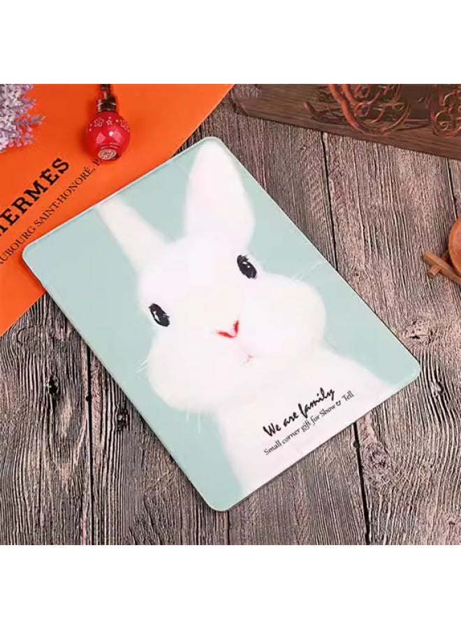 11 Protective Case Mini5 Ultra-thin Tri-fold Ipad10(10.9pro11 Silicone 9.7 10.2-Color:Green Plush Rabbit (Soft Shell)-Applicable Model:2022 Ipad10 (10.9)