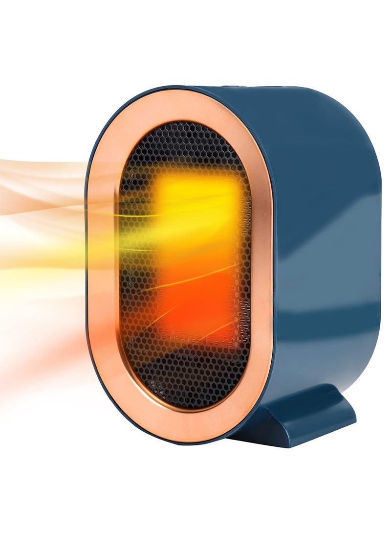 DubaiGallery سخان سيراميك 1200 واط، سخان كهربائي محمول لمروحة السخانات المنزلية، سخان مروحة منخفض الطاقة مع إعدادين للحرارة، سخان كهربائي صامت مع حماية من السخونة الزائدة لغرفة النوم وغرفة المعيشة والمكتب - Image 1