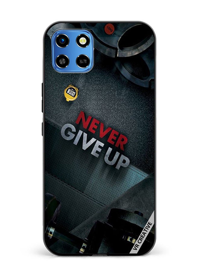 VR CREATIVE Protective Case Cover For Infinix Smart 6 HD Never Give Up Design Multicolour - Image 1