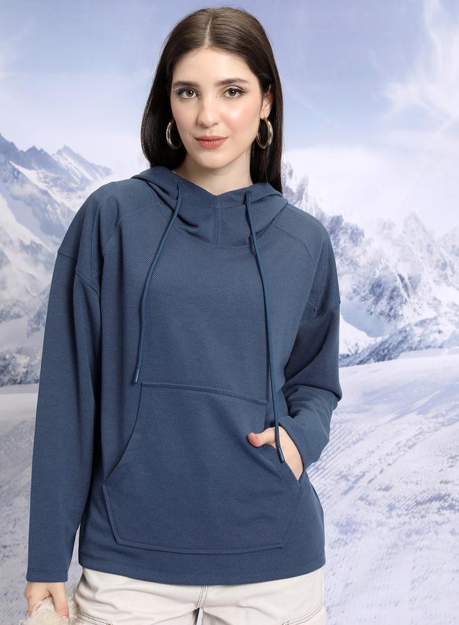 Tokyo Talkies Solid Drop Shoulder Hoodie - Image 1