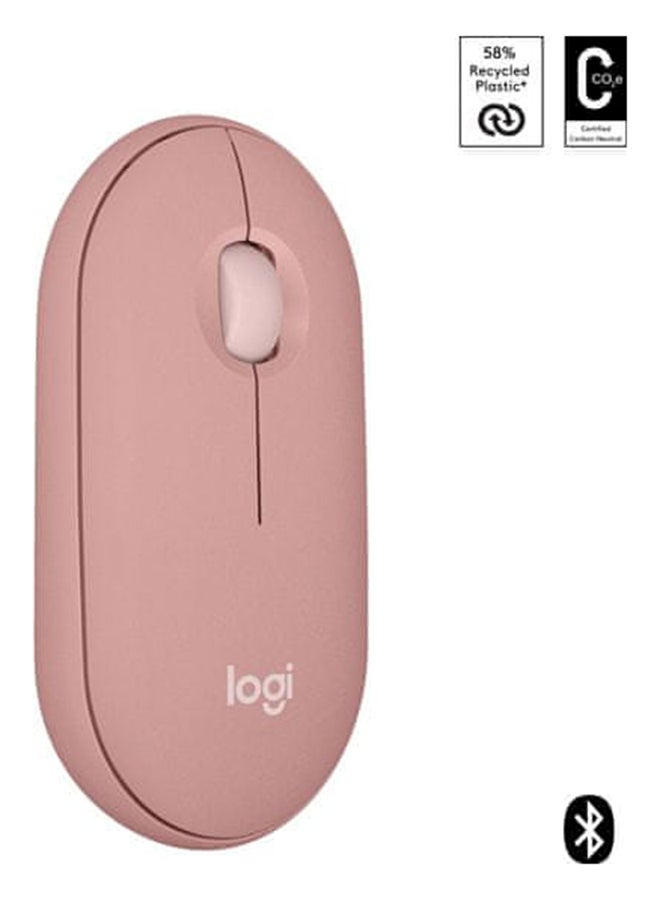 Logitech Pebble 2 M350s Mouse Ambidextrous RF Wireless + Bluetooth Optical 4000 Dpi Pink - Image 2