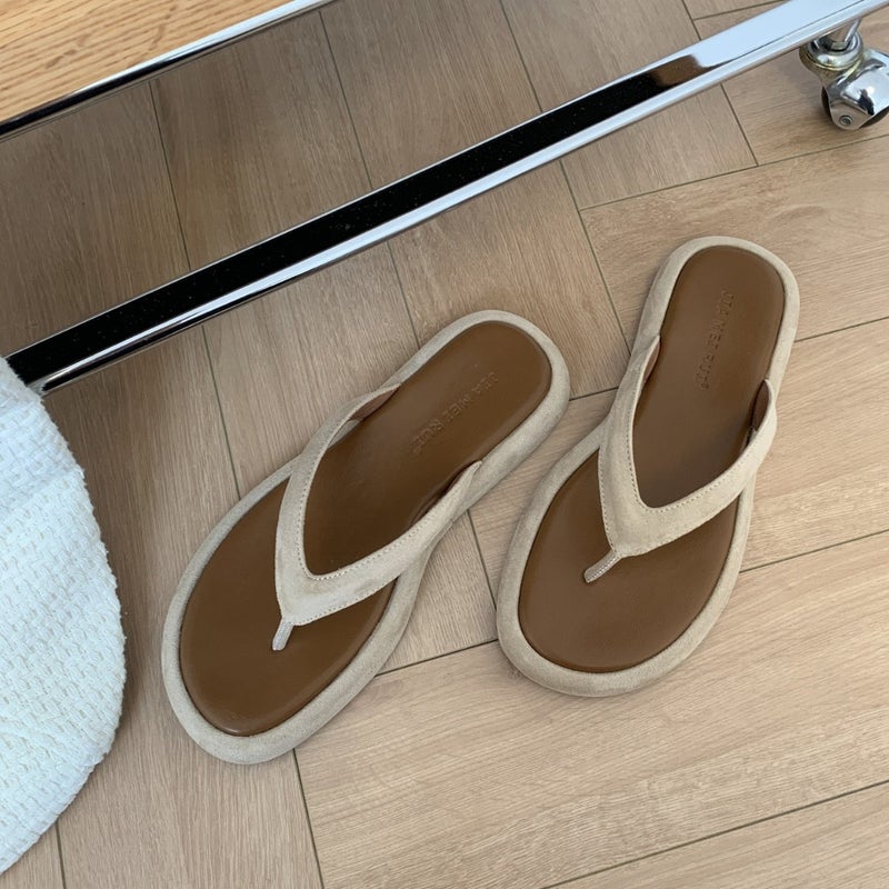 Women's Thick Sole Flip Flops with Toe Post, Summer 2025 - Image 1