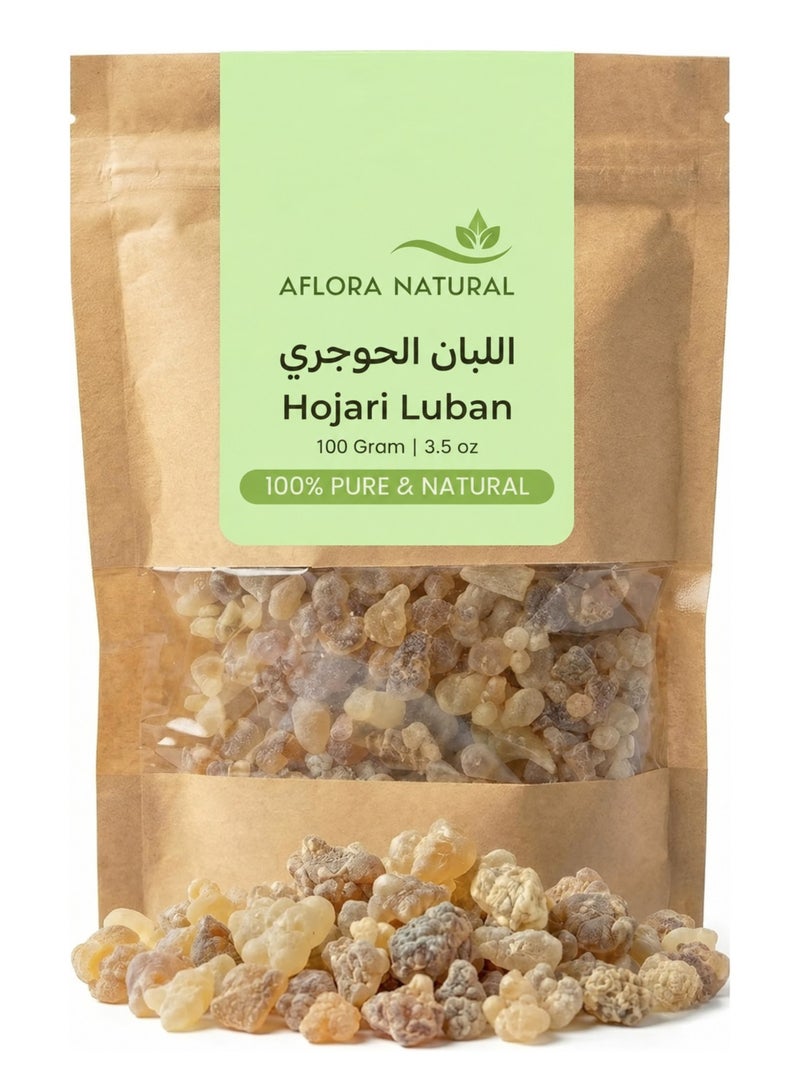 AFLORA NATURAL Hojari Luban – Premium Frankincense Resin Chunks | Natural Aromatic Incense for Home & Spiritual Use Nature Does It Better 100 gm - Image 1