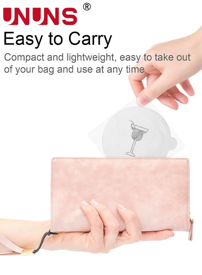 UNUNS Cup Covers,30pcs Foil Drink Caps,Adhesive Cup Cover,Disposable Drink Lid Stickers for Wine Cups & Glasses,Adhesive Cup Cover for Wine Cups & Glasses,100*90mm - Image 3