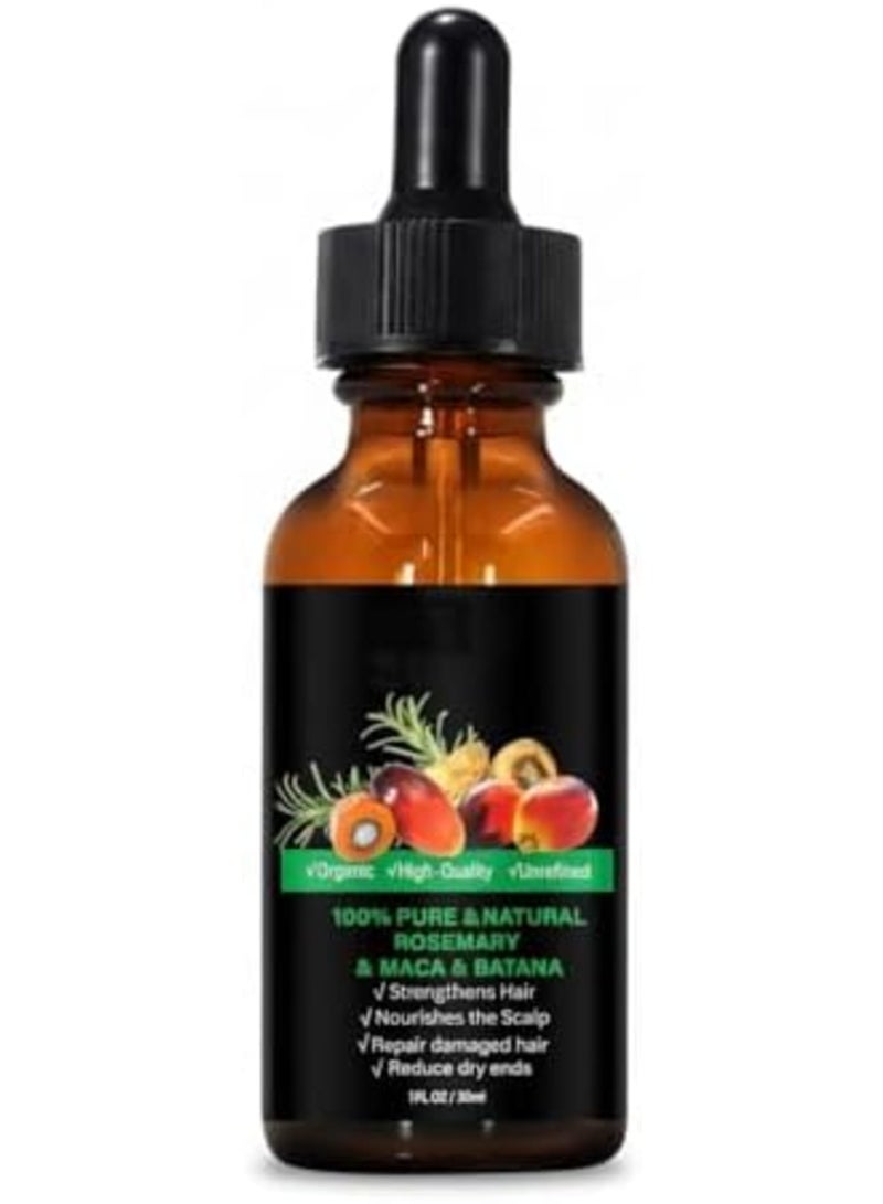 SYOSI Batana Oil with Rosemary for Hair Growth, 100% Organic Batana Oil from Honduras for Hair Growth, Eliminates Split Ends, Enhances Radiance & Nourishment for All Hair Types, 60ml/2.02 fl oz(1PCS) - Image 1