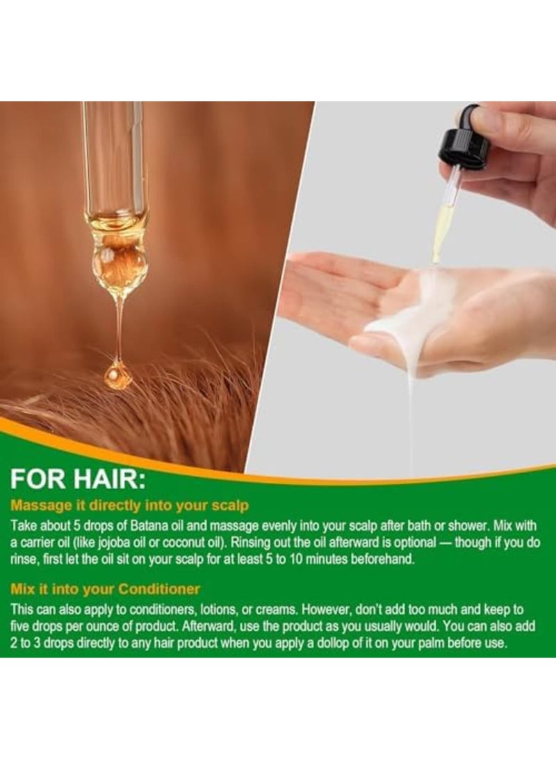 SYOSI Batana Oil with Rosemary for Hair Growth, 100% Organic Batana Oil from Honduras for Hair Growth, Eliminates Split Ends, Enhances Radiance & Nourishment for All Hair Types, 60ml/2.02 fl oz(1PCS) - Image 5