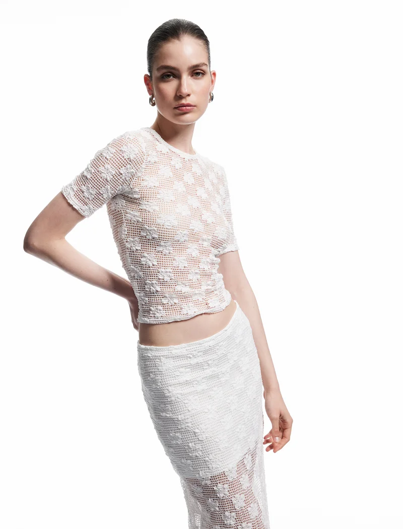 كوتون Lace Blouse