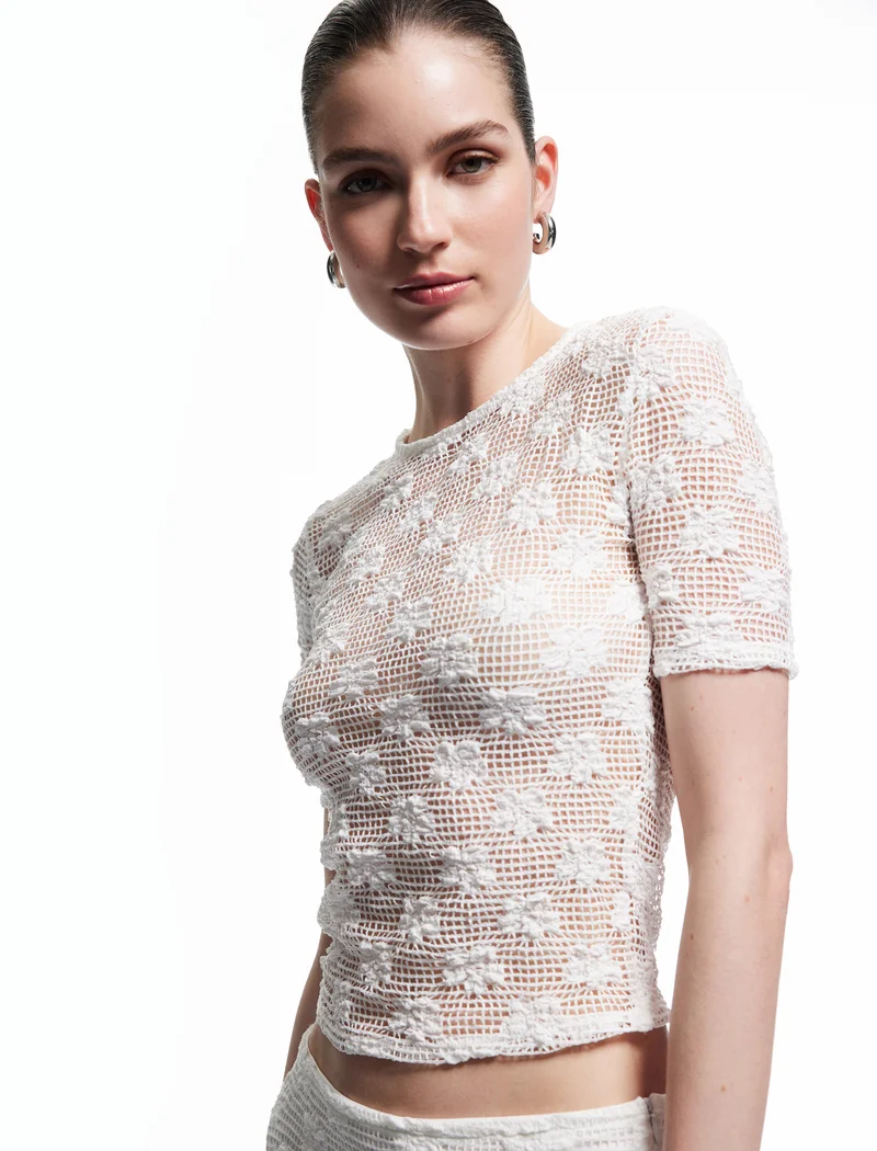 كوتون Lace Blouse
