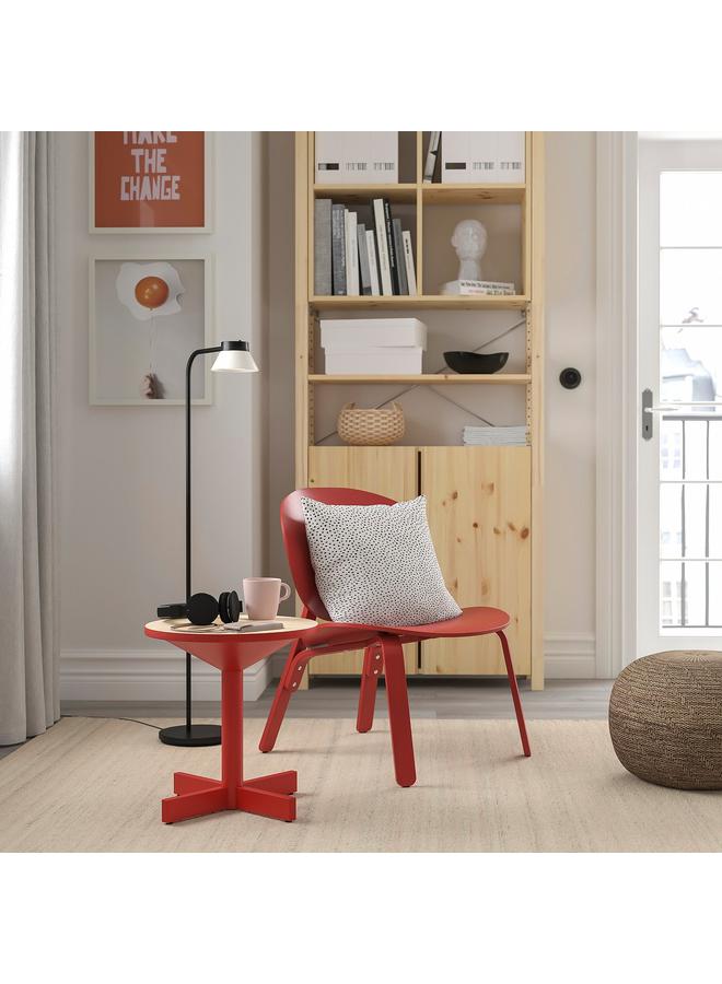Green Tiger Side Table, Pine Plywood/Bright Red - Image 2