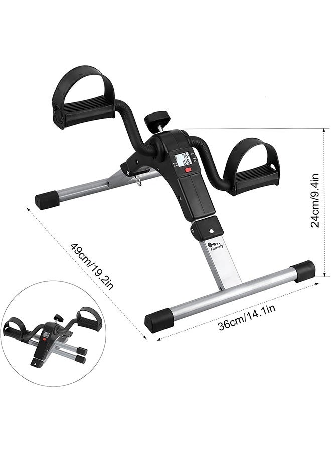 JCB CHIC Adjustable Mini pedal blike exercise,Step Fitness Machines,Folding Pedal Exerciser with LCD Display for Arms and Legs Workout - Image 2