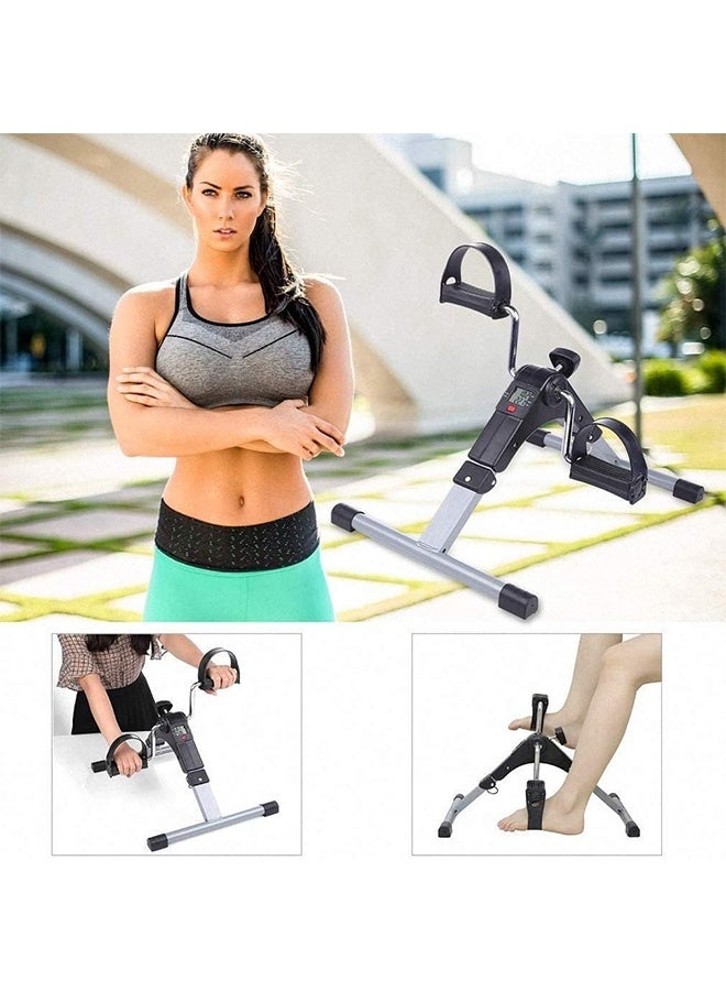 JCB CHIC Adjustable Mini pedal blike exercise,Step Fitness Machines,Folding Pedal Exerciser with LCD Display for Arms and Legs Workout - Image 5