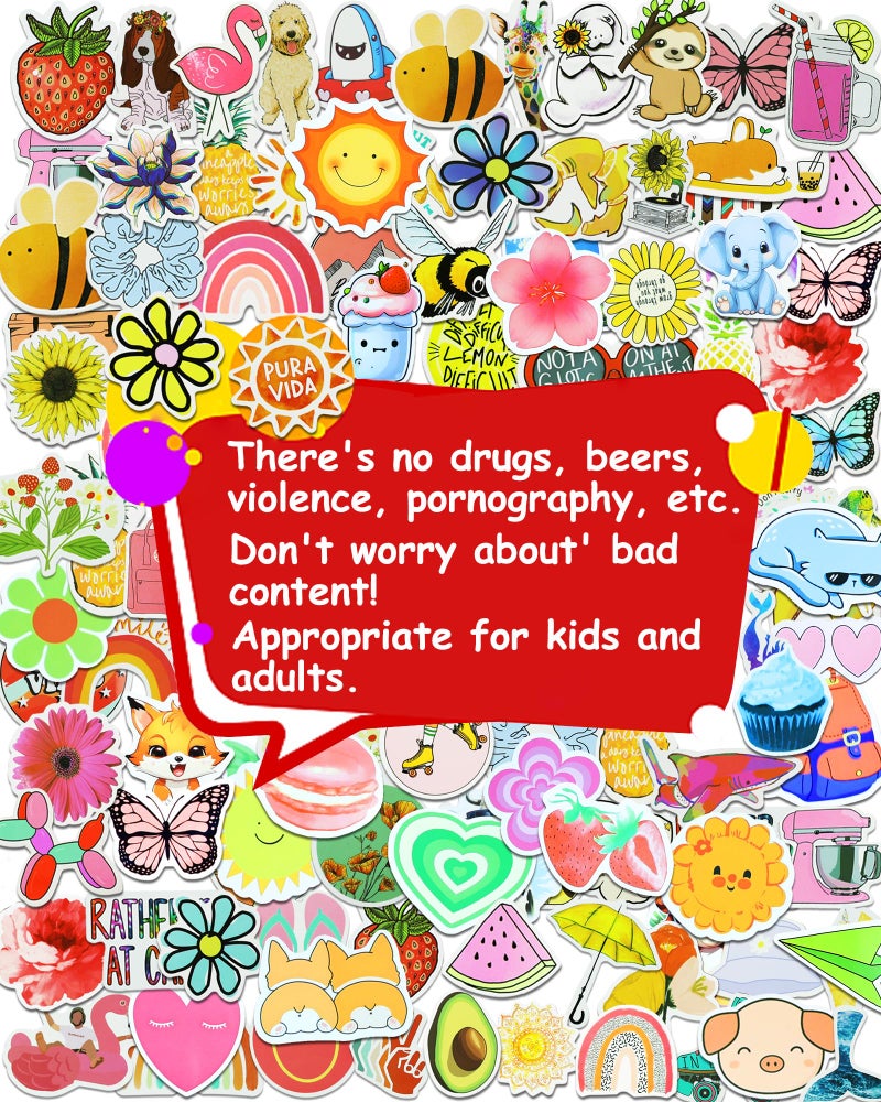 Eoaod 400Pcs Water Bottle Stickers for Kids, Cute Stickers for Water Bottles, Vinyl Waterproof Aesthetic Laptop Sticker Pack Classroom Prizes Skateboard for Kids Teens Girls Students - Image 4